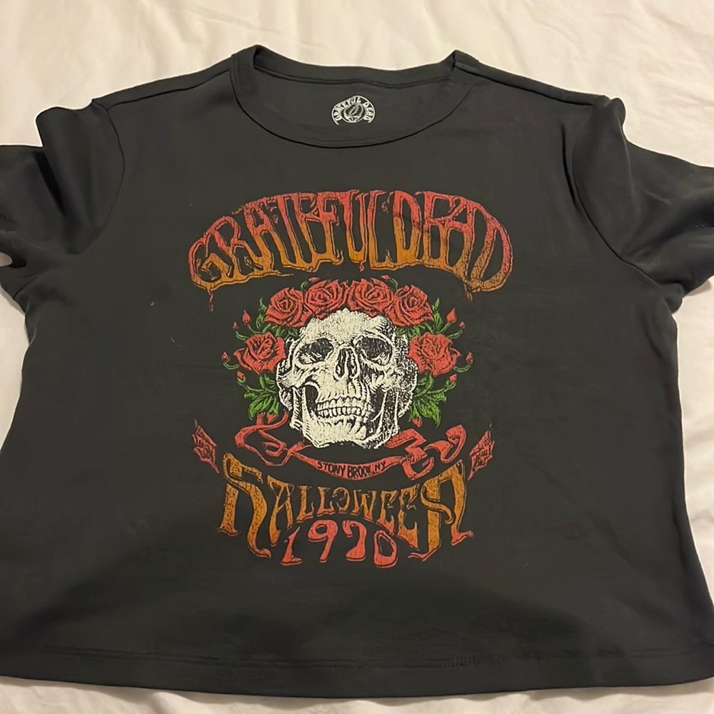 Grateful Dead 1970 Halloween grey cropped tee